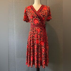 Maggy London Faux Wrap Belted Dress